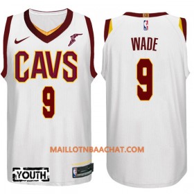 Maillot NBA Cleveland Cavaliers Dwyane Wade 9 Nike 2017-18 Blanc Swingman - Enfant
